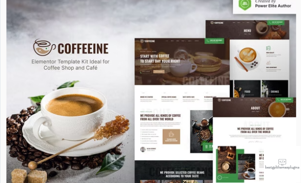 Coffeeine %E2%80%93 Coffee Shop Cafe Elementor Template Kit