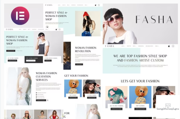 Fasha Woman Fashion Shop eCommerce Elementor Template Kit