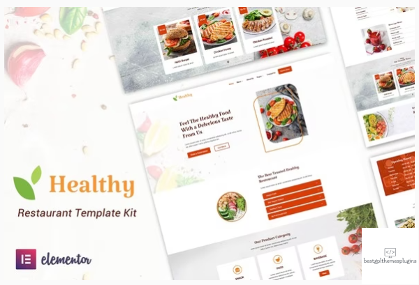 Healthy Restaurant Elementor Template Kit