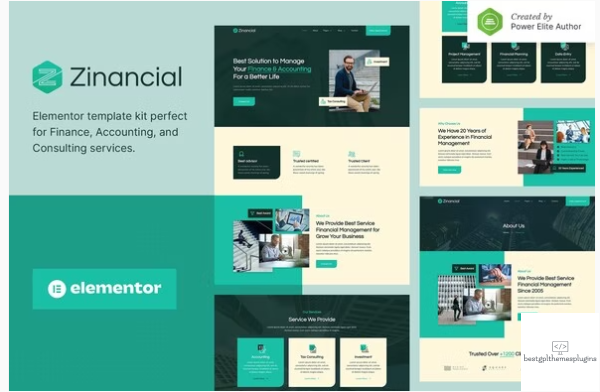 Zinancial %E2%80%93 Finance Accounting Services Elementor Template Kit