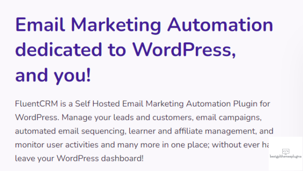FluentCRM Pro Email Marketing Automation