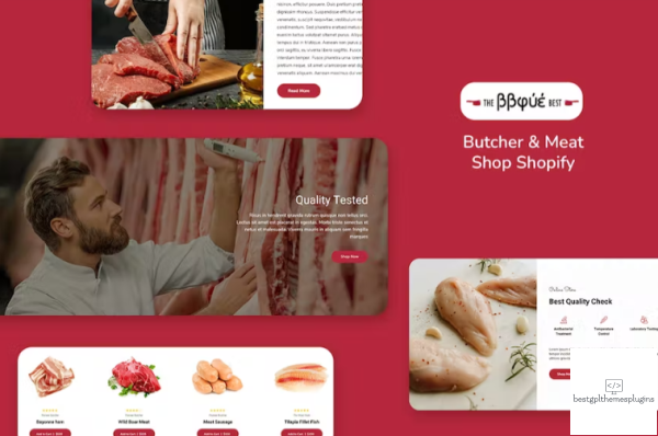 BBque Food Butcher Meat Shop Shopify Theme 1