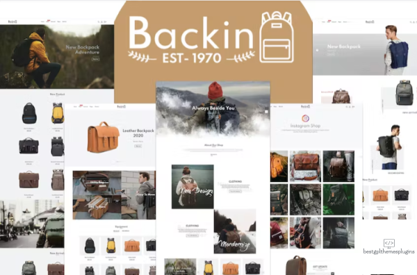 Backin Bags And Backpack Modern Shopify Theme 1
