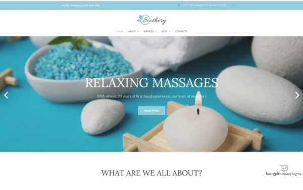 Soothery SPA Massage Salon Responsive WordPress Theme
