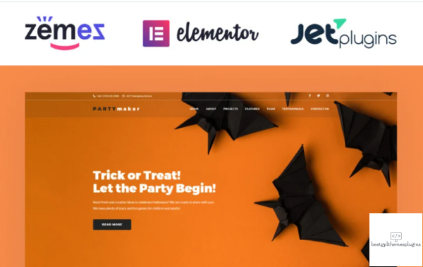 PartyMaker Halloween Party WordPress Theme