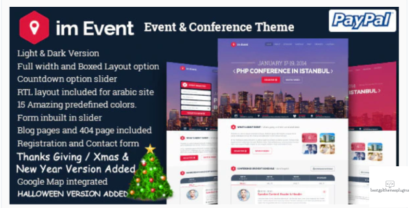 imEvent Conference Landing Page HTML Template
