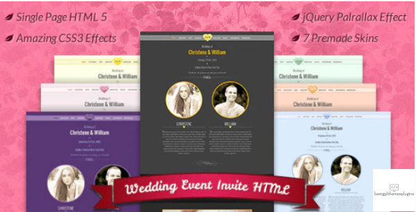 Wedding Event Marriage Invite HTML Template