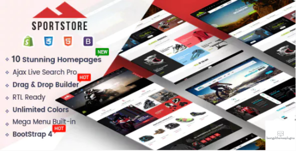 SportStore Multipurpose Drag Drop Sectioned Shopify Theme