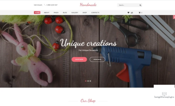 Handmade Creative Shop Virtuemart Joomla Template