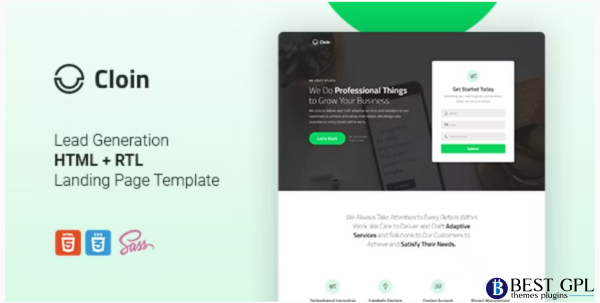 Cloin HTML Landing Page Template