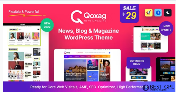 Qoxag WordPress News Magazine Theme