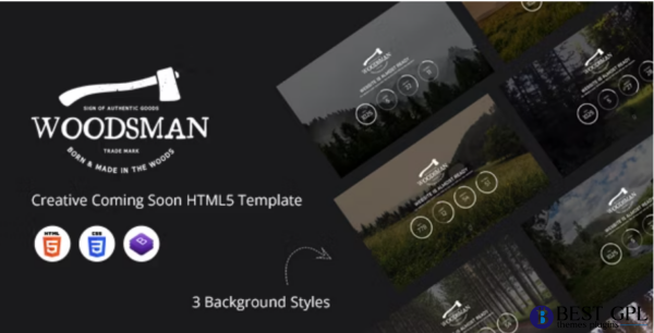 Woodsman Creative Coming Soon HTML5 Template