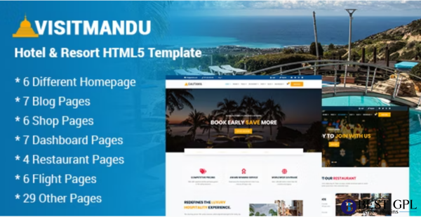 Visitmandu Hotel Resort HTML5 Template