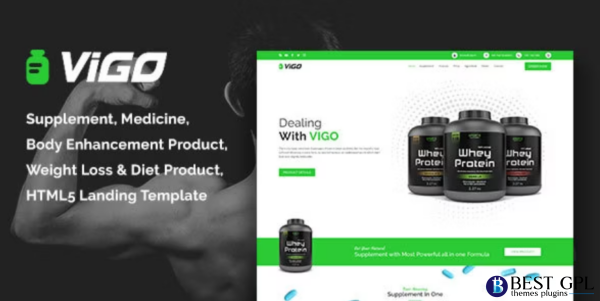 VIGO Health Supplement Landing Page HTML Template