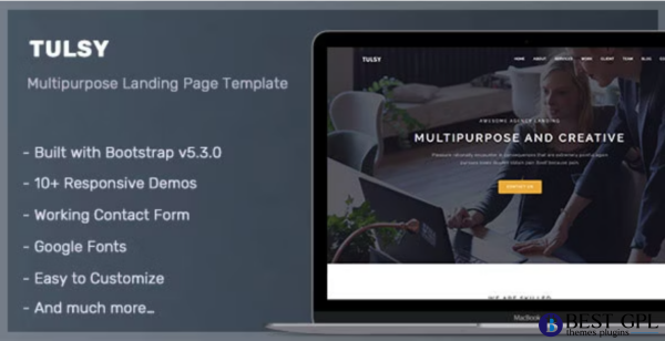 Tulsy Multipurpose Landing Page Template