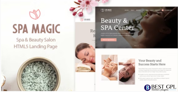 SpaMagic Beauty Spa Salon Wellness Center HTML Template