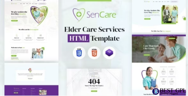 SenCare Elderly Home Senior Care HTML Template