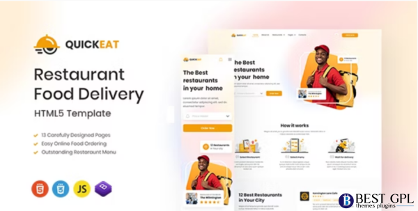 Quickeat Food Delivery Restaurant Template