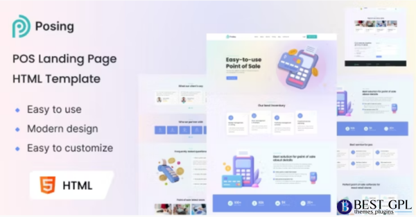 Posing Point of Sale Landing Page HTML Template