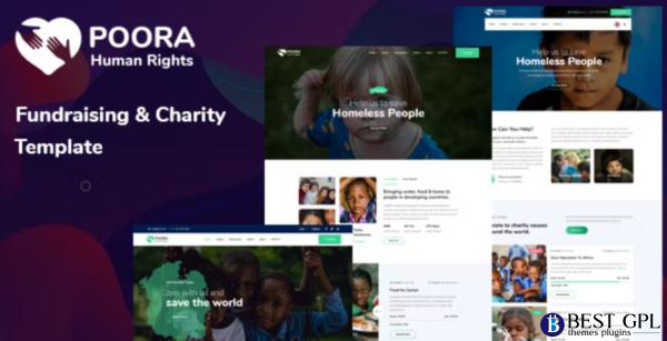 Poora Fundraising Charity Template