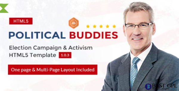Political Buddies Election Campaign Activism HTML5 Template