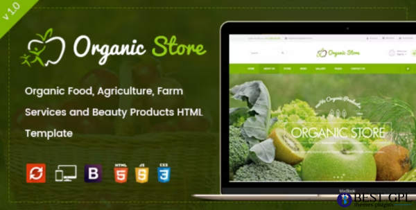 Organic Store Agriculture and Beauty Products HTML Template