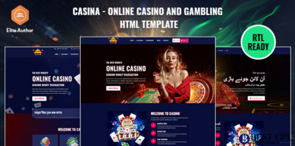 Casina Online Casino And Gambling HTML Template