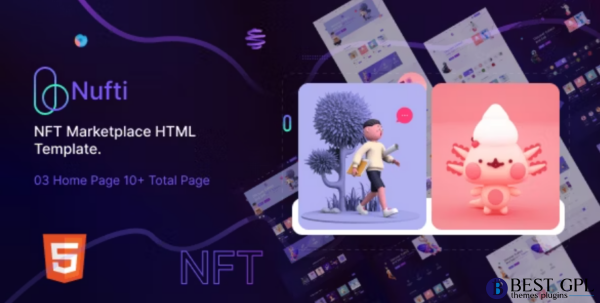 Nufti NFT Marketplace HTML Template