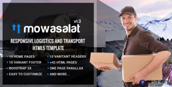 Mowasalat Responsive Logistics and Transport HTML5 template
