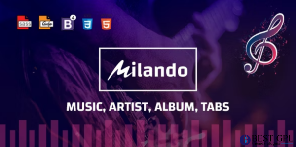 Milando Music Portal Playback HTML Template