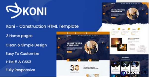 Koni Construction HTML Template