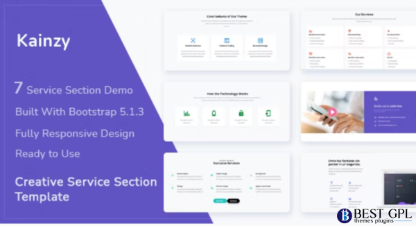 Kainzy Service Section Template