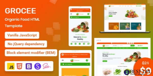 Grocee Organic Food eCommerce HTML Template