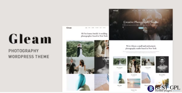 Gleam Portfolio Photography WordPress Theme