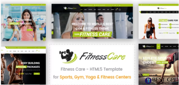 Fitness Care Gym and Sports HTML5 Template