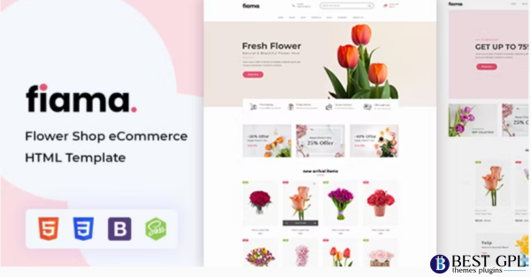 Fiama Flower Florist Shop eCommerce Bootstrap Template