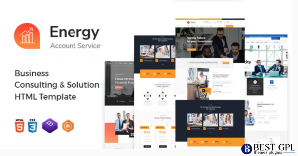 Energy Business Consulting and Professional Services HTML Template