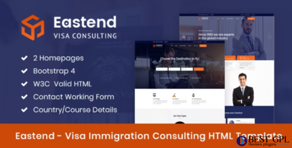 Eastend Immigration Visa Consulting HTML Template