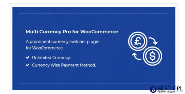 Multi Currency Pro for WooCommerce WordPress Plugin with original license key Activation for lifetime