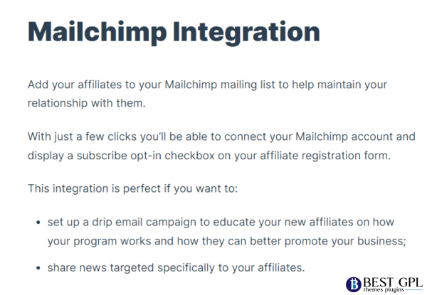 SliceWP E28093 Mailchimp Integration Add On