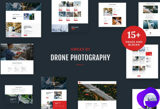 Drone Media Aerial Photography Videography Elementor Template Kit