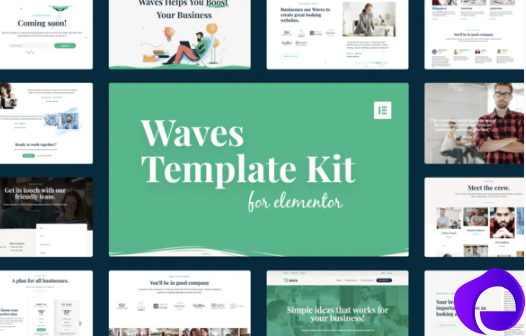 Waves Startup Agency Elementor Template Kit