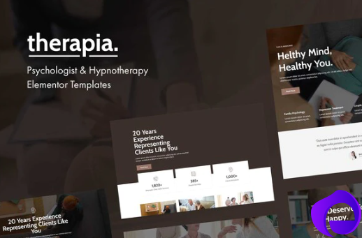 Therapia Psychologist Hypnotherapy Elementor Templates
