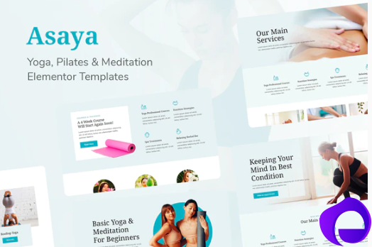 Asaya Yoga Meditation Elementor Kit
