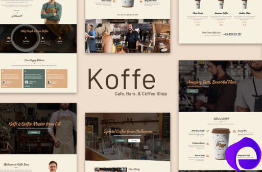 Koffe Cafe Coffee Shop Template Kit