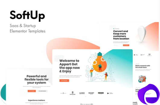 SoftUp Saas Startup Elementor Templates