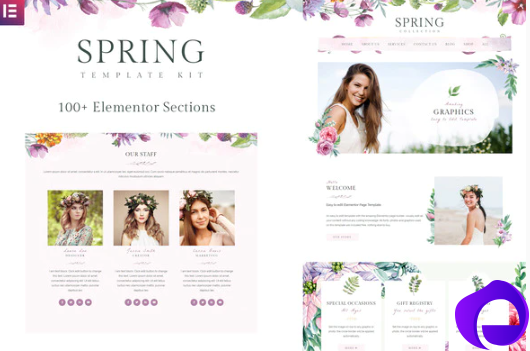 Spring Watercolor and Floral Template Kit