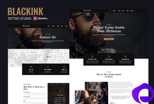 Blackink Tattoo Studio Elementor Template Kit 1