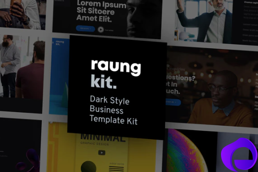 Raung Dark Style Business Template Kit