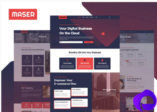 Maser Web Design Agency Template Kit 1